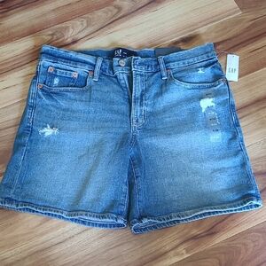 GAP Women's Distressed Blue Jean Shorts